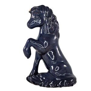 Frankoma Pottery Unicorn Special Color 13 Dark Blue #1706 *MISSING HORN*